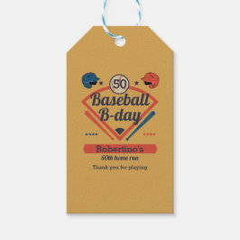 Retro Baseball Födelsedag Mäns 50-årsdag Presentetikett