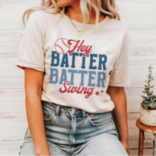 Retro Baseball Hej Batter Batter Swing T Shirt