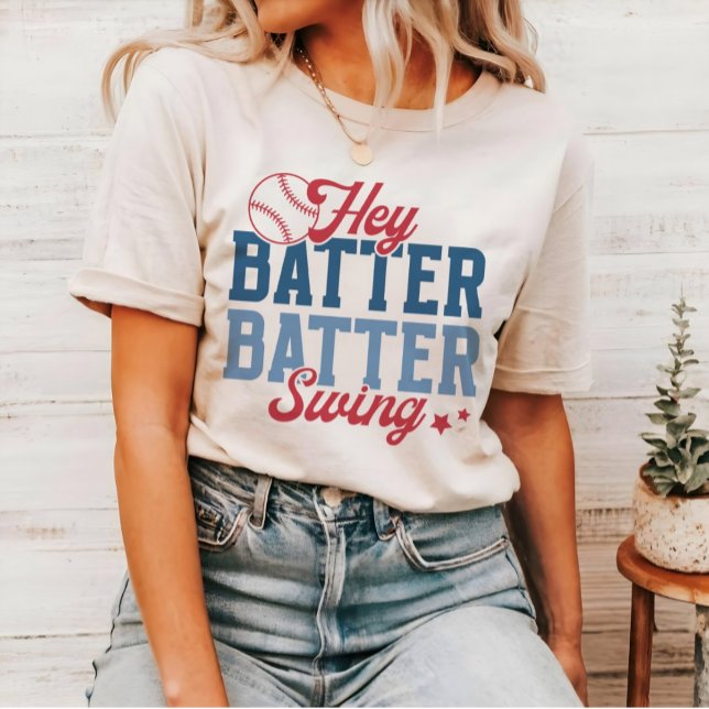 Retro Baseball Hej Batter Batter Swing T Shirt (Skapare uppladdad)