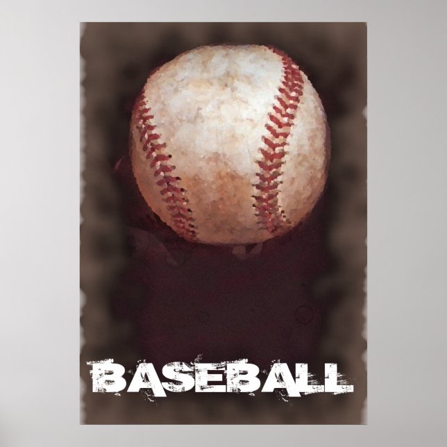 Retro Baseball Motivering Poster (Framsidan)