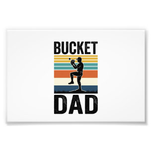 Retro Baseball Pappa Hink Vektor Design_1 Fototryck