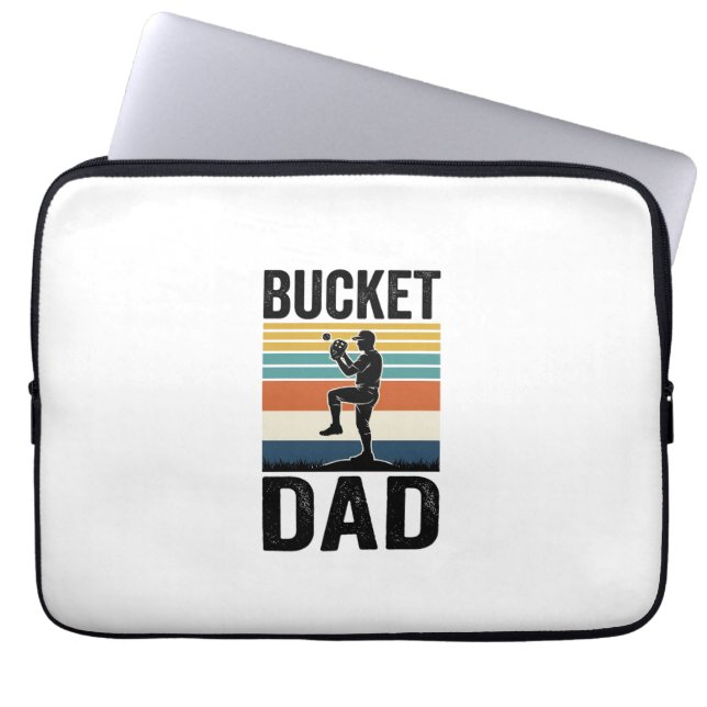 Retro Baseball Pappa Hink Vektor Design_1 Laptop Fodral (Framsidan)