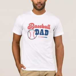 Retro Baseball Pappa T-Shirt Personlig Pappa Shirt
