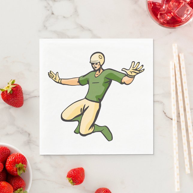 Retro Baseball Player Vintage Sports-grafik Pappersservett (Skapare uppladdad)