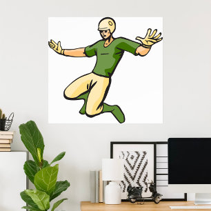 Retro Baseball Player Vintage Sports-grafik Poster