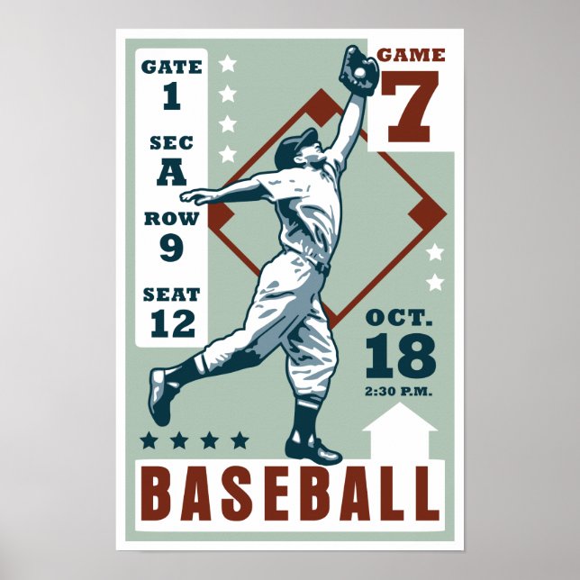 Retro-Baseball Poster (Framsidan)