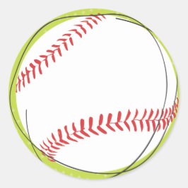 Retro Baseball Returadress Sticker-försegling Runt Klistermärke