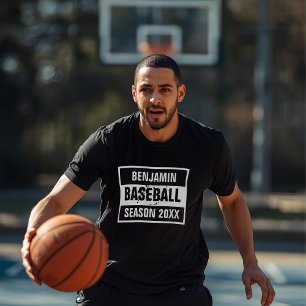 Retro Baseball Season 20XX svart T Shirt