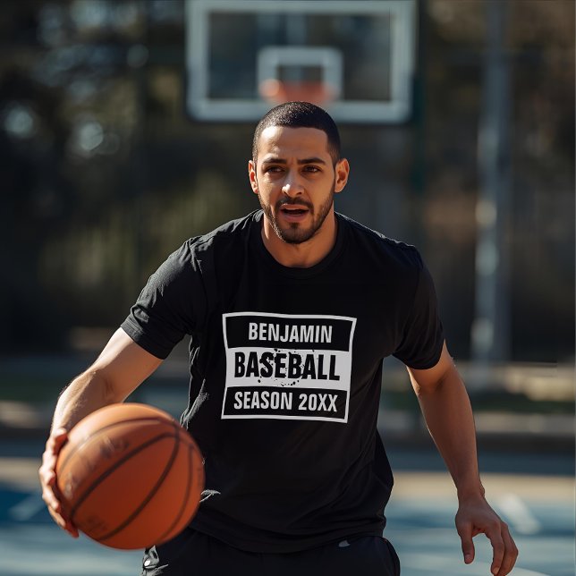 Retro Baseball Season 20XX svart T Shirt (Skapare uppladdad)