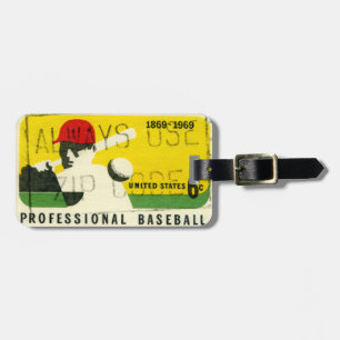 Retro Baseball-sport Bagagebricka