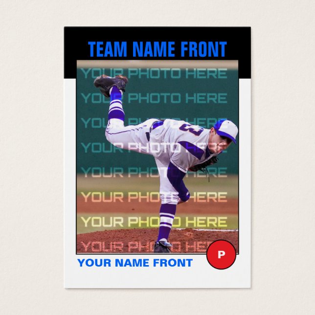 Retro Baseball Train-kort Visitkort (Framsidan)