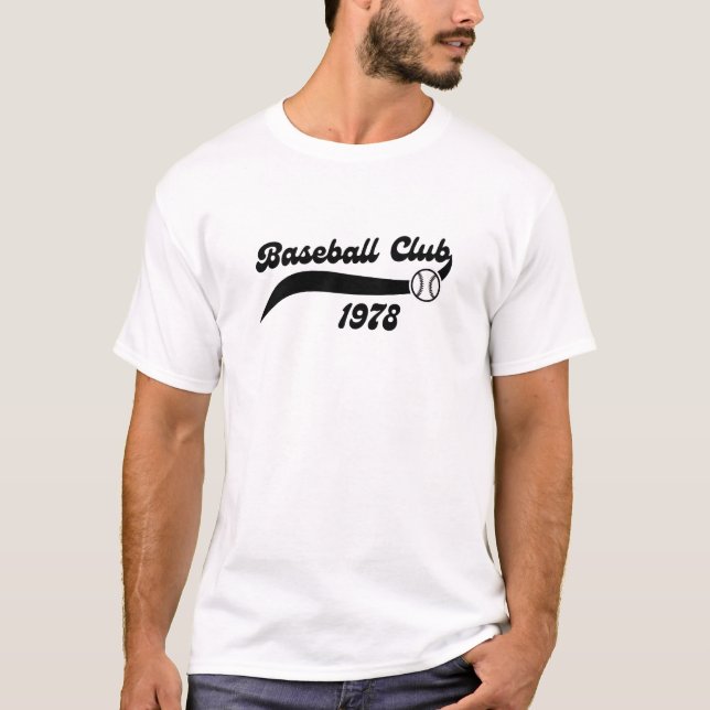 Retro Baseballklubb T-shirtdesign  T Shirt (Framsida)