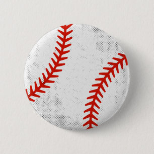 Retro baseboll i vintage-stil med slitna detaljer knapp