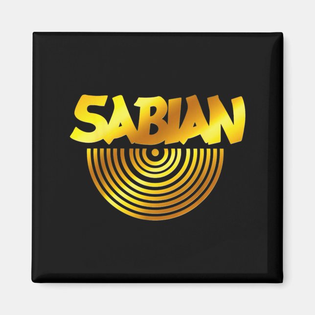 Retro Basic Gul Sabian Citat Roligt Vintage  Magnet (Framsidan)
