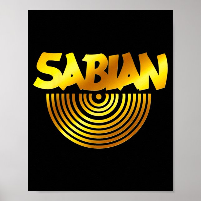 Retro Basic Gul Sabian Citat Roligt Vintage  Poster (Framsidan)