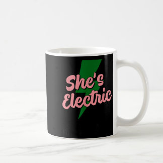 Retro Basic Lightning Quote She Electric Funny Sim Kaffemugg