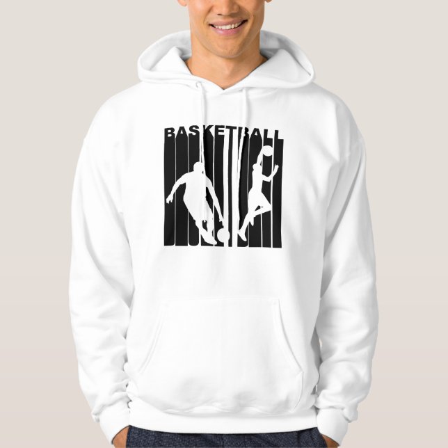 Retro basket sweatshirt med luva (Framsida)