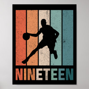 Retro Basketball Älskare 19 år gammal Poster