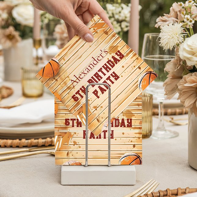 Retro Basketball Court Birthday Pappersservett (Skapare uppladdad)