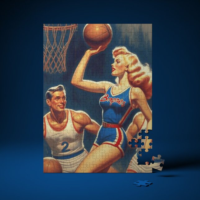 Retro Basketball Illustration Pussel (Skapare uppladdad)