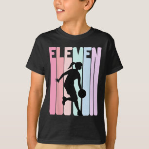 Retro Basketball Player 11 år gammal T Shirt