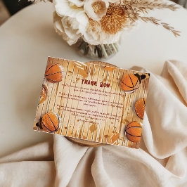 Retro basketplan Birthday Tack Kort