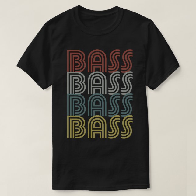 Retro BASS Bass Guitar Player Bassistance Gift T Shirt (Design framsida)