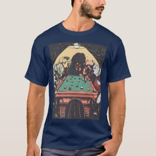 Retro Bassäng Billard Hundar Hundägare Puppy Hund  T Shirt