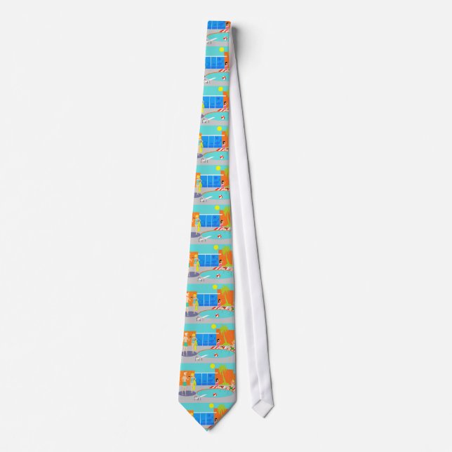 Retro bassängpartyTie Slips (Framsida)