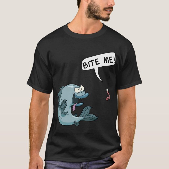 retro bassfiske t shirt (Framsida)