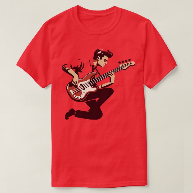 Retro Bassman 2 T Shirt (Design framsida)