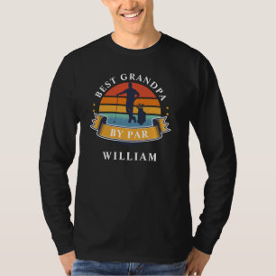 Retro Bästa Farfar Av Par Personlig Golfer T Shirt