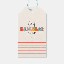 Retro Bästa granne någonsin cute Presentetikett