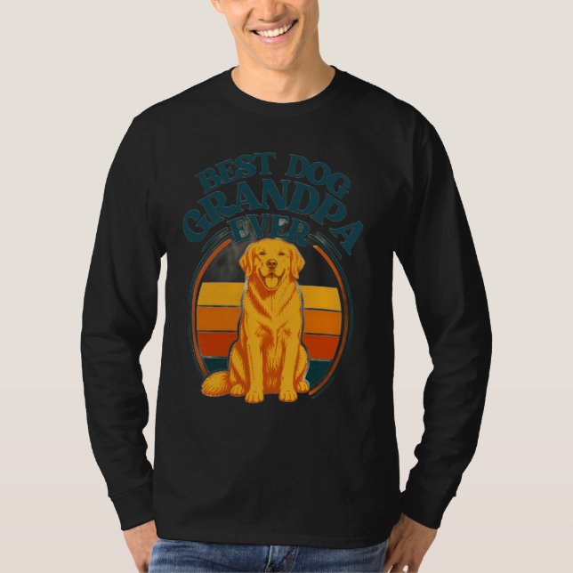 Retro Bästa Hundfarfar Någonsin  per Tröja (Framsida)