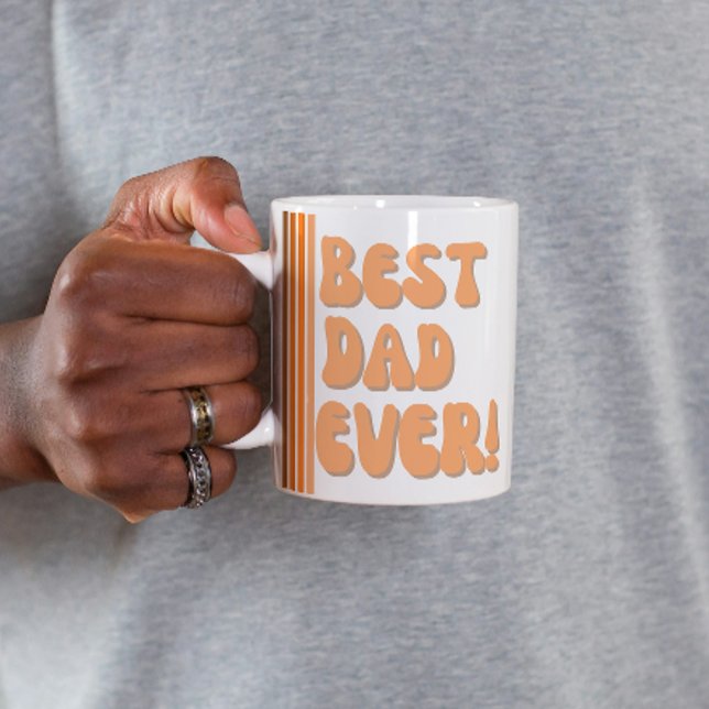 Retro Bästa Pappa Någonsin Foto Mugg Jumbo Mugg (Retro Best Dad Ever Photo Mug
)