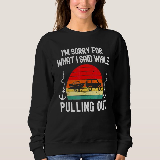 Retro Båttur Män   Båt Kapten Hatar Att Dra Ut T Shirt (Framsida)