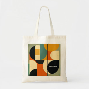 Retro Bauhaus Inspirerad Cirkel Estetik Tygkasse