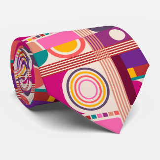 Retro Bauhaus Modern Art Abstrakt Mönster Slips
