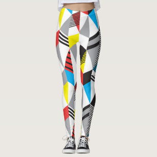 Retro Bauhaus Stil: Sömlös Abstrakt Leggings