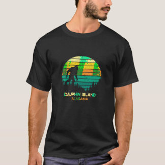 Retro Bayou Dauphin Island Alabama Bigfoot Souveni T Shirt