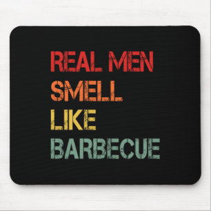 Retro Bbq Riktiga Män Luktar Som Byrbecue Rök Roli Musmatta