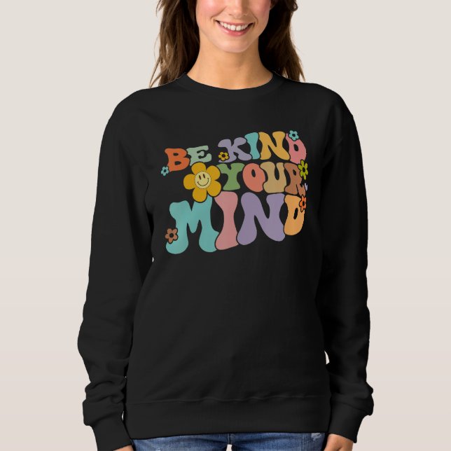 Retro Be Kind To Your Mind Mental Health Mindfulne T Shirt (Framsida)