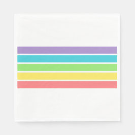 Retro be Lycklig Ansikte Pickleball Rainbow Birthd Pappersservett