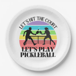 Retro BE Lycklig Pickleball Rainbow Birthday