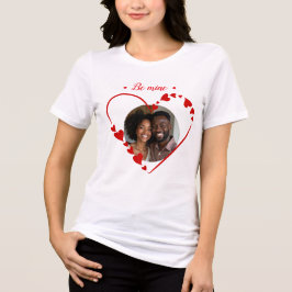 Retro Be Mine-skript och skisshjärta-foto T Shirt