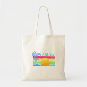 Retro Beach Aruba Sunset Tygkasse