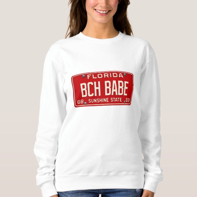 Retro Beach Babe 1969 | FL Registreringsskylt Graf T Shirt (Framsida)
