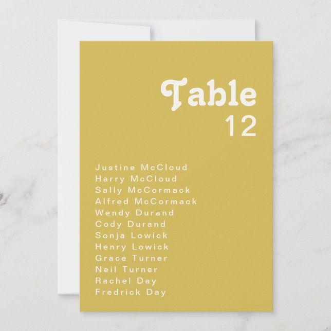 Retro Beach | BORDSNUMRET GULD (Framsida)