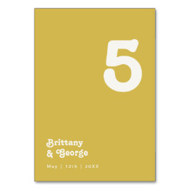 Retro Beach | BORDSNUMRET GULD Bordsnummer