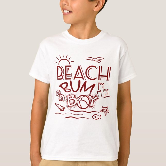 Retro Beach Boy T-skjorta T Shirt (Framsida)
